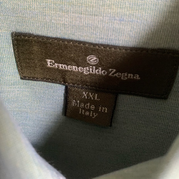 Ermenegildo Zegna XXL green men’s dress shirt - Picture 3 of 3